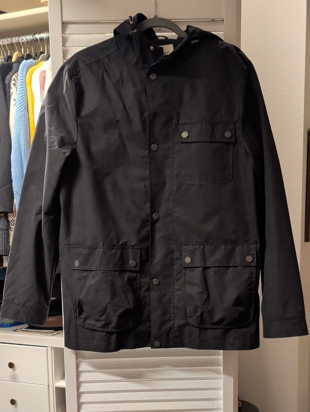 Men's UpWest Black Hooded Waterproof Chore Jacket